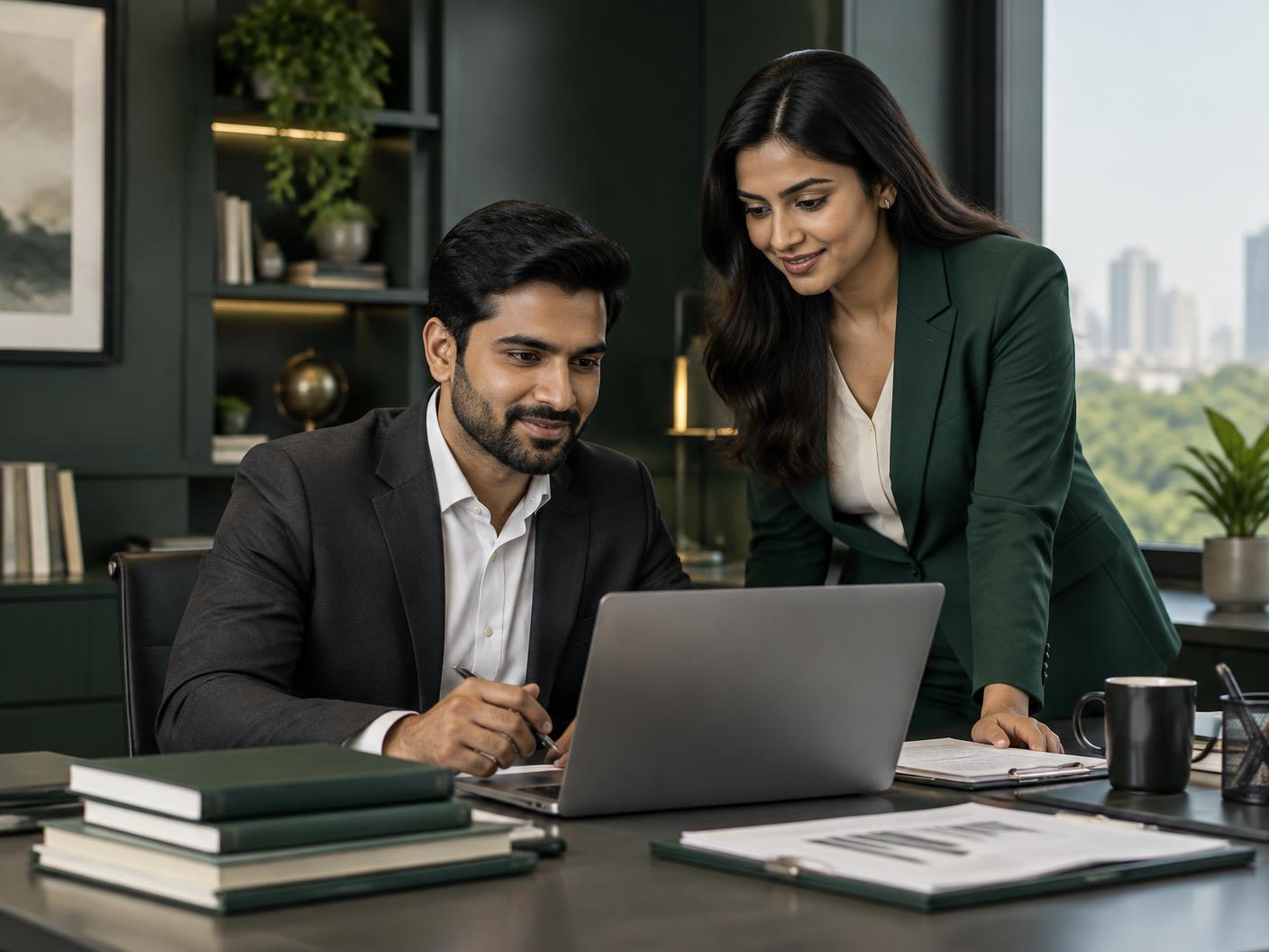 Independent professional working at a desk